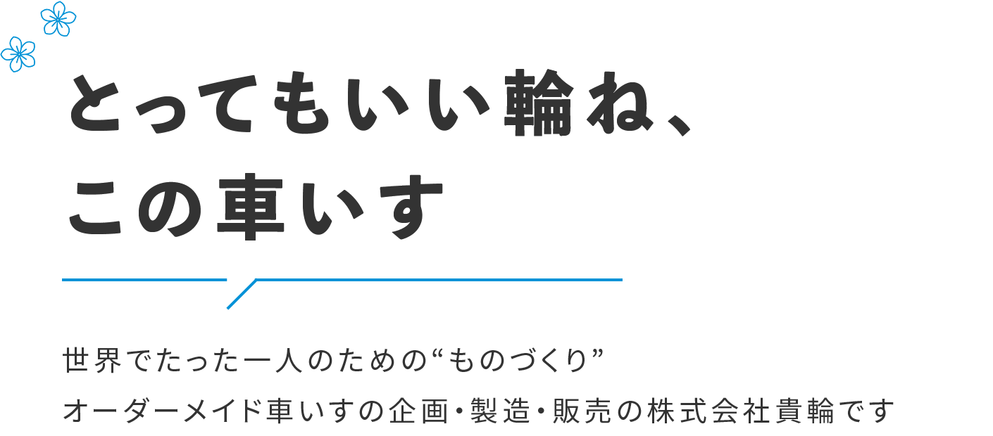 とってもいい輪ね、この車いす